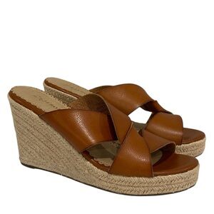 Zigi Soho Leather Wedge Espadrille Sandals - Like New - Size 8